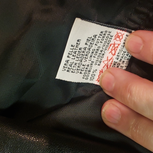 black leather vest. Made in Italy. Small - Picture 3 of 8